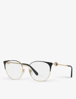 Bvlgari BV2203 Cat-eye Metal Optical Glasses -Glam Pouch Store R03756971 BLACK ALT01