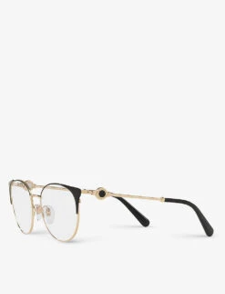 Bvlgari BV2203 Cat-eye Metal Optical Glasses -Glam Pouch Store R03756971 BLACK ALT02