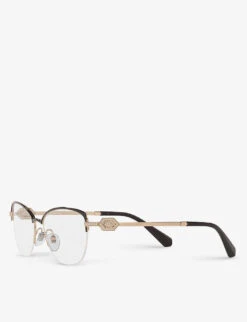 Bvlgari BV2210B Metal Cat-eye Glasses -Glam Pouch Store R03756974 BLACK ALT02