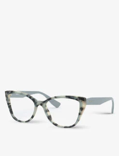 Miu Miu MU04SV Havana-frame Acetate Optical Glasses -Glam Pouch Store R03757003 BROWN ALT01
