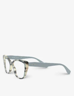 Miu Miu MU04SV Havana-frame Acetate Optical Glasses -Glam Pouch Store R03757003 BROWN ALT02