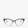 Miu Miu MU01TV Cat’s-eye Frame Acetate Optical Glasses -Glam Pouch Store R03757009 GREY M