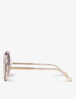 Chloé CH0008S Acetate Round Frame Sunglasses -Glam Pouch Store R03757046 PINK ALT03
