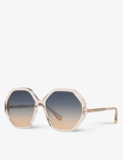 Chloé CH0008S Acetate Round Frame Sunglasses -Glam Pouch Store R03757046 PINK ALT04
