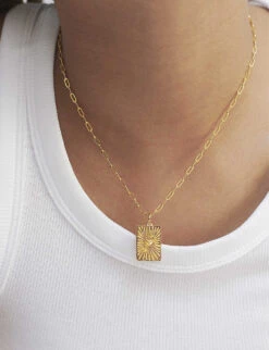 Talisman Heart 18ct Recycled Gold-plated Vermeil Sterling-silver Pendant -Glam Pouch Store R03763991 GOLD ALT02