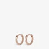Ziggy Hammered Recycled 18ct Rose Gold-plated Vermeil On Sterling Silver Huggie Earrings -Glam Pouch Store R03764002 ROSEGOLD M