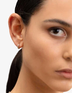 Ziggy Hammered Recycled-sterling Silver Huggie Earrings -Glam Pouch Store R03764031 SILVER ALT02