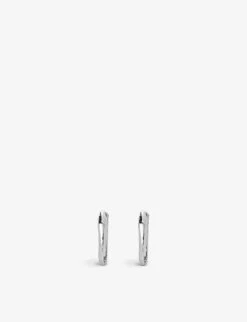 Ziggy Hammered Recycled-sterling Silver Huggie Earrings