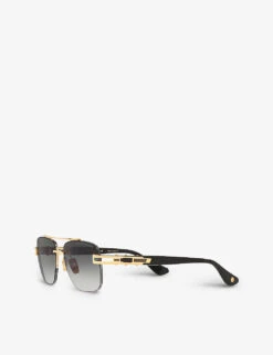 Dita DTS138-A-01-Z Grand-Evo One Square-frame Titanium Aviator Sunglasses -Glam Pouch Store R03773439 GOLD ALT02