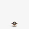 Selda Jewellery Evil Eye 14ct Rose-gold, 0.08ct Diamond And Enamel Single Stud Earring -Glam Pouch Store R03792807 NAVYBLUE M