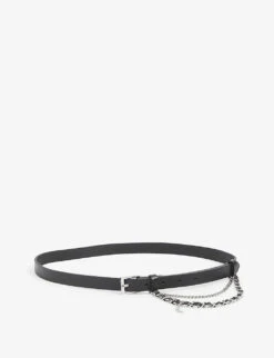 Zadig & Voltaire Chain-embellished Leather Belt