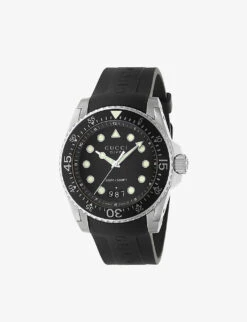 YA136204B Gucci Dive Steel And Rubber Quartz Watch