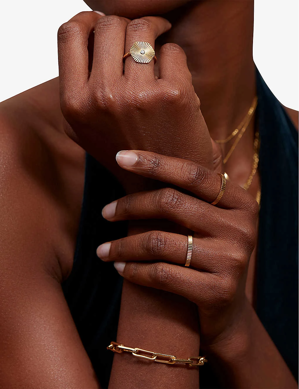 Disco Recycled 18ct Yellow Gold-plated Vermeil Sterling-silver Ring 4 Disco Recycled 18ct Yellow Gold-plated Vermeil Sterling-silver Ring - Image 2