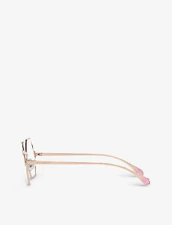 Bvlgari BV2238 Serpenti Hexagonal-frame Metal And Acetate Eyeglasses -Glam Pouch Store R03831489 GOLD ALT03