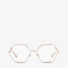 Bvlgari BV2238 Serpenti Hexagonal-frame Metal And Acetate Eyeglasses