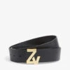 Zadig & Voltaire ZV Initiale Leather Belt 2 Zadig & Voltaire ZV Initiale Leather Belt -Glam Pouch Store R03831936 NOIR M