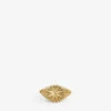 North Star 22ct Yellow Gold-plated Sterling Silver Signet Ring 1 North Star 22ct Yellow Gold-plated Sterling Silver Signet Ring -Glam Pouch Store R03842588 GOLD M