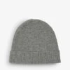 Whistles Ribbed Cashmere Beanie Hat -Glam Pouch Store R03857615 GREY M
