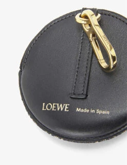 Loewe Cookie Logo-woven Leather Charm 9 Loewe Cookie Logo-woven Leather Charm -Glam Pouch Store R03863794 NAVYBLACK ALT03