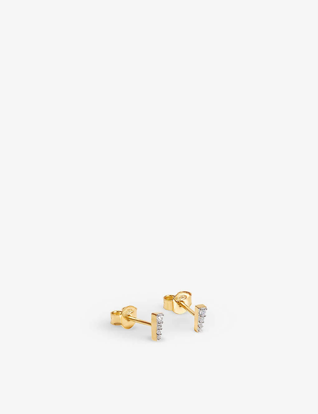 Celestial 18ct Recycled Gold-plated Vermeil Sterling-silver And Cubic Zirconia Stud Earrings