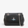 Vivienne Westwood Emma Leather Purse With Chain -Glam Pouch Store R03869997 BLACK M