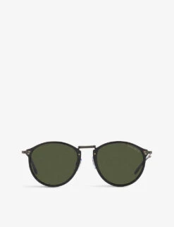 Giorgio Armani AR318SM Round-frame Acetate And Metal Sunglasses
