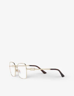 Bvlgari BV2240 Steel Square-frame Sunglasses -Glam Pouch Store R03897941 GOLD ALT02