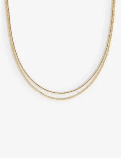 Duo Chain 18ct Yellow Gold-plated Brass Necklace