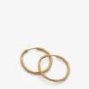 Muse 18ct Recycled Yellow Gold Vermeil Sterling Silver Hoop Earrings 2 Muse 18ct Recycled Yellow Gold Vermeil Sterling Silver Hoop Earrings -Glam Pouch Store R03909097 GOLD M
