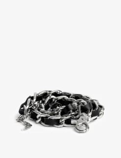 Zadig & Voltaire Rock Leather And Chain Belt