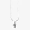 Thomas Sabo Skull Sterling-silver And Cubic Zirconia Pendant Necklace 2 Thomas Sabo Skull Sterling-silver And Cubic Zirconia Pendant Necklace -Glam Pouch Store R03915718 WHITE M