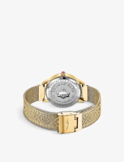 Thomas Sabo WA0369-264-211 Kaleidoscope Dragonfly Yellow Gold-toned Stainless Steel Watch -Glam Pouch Store R03915758 DIALGREEN ALT02
