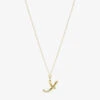 Love Letter Y Initial 18ct Yellow-gold And 0.15ct Round-cut Diamond Necklace -Glam Pouch Store R03916382 18CTYELLOWGOLD M