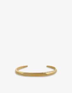 Birthstone May 22ct Gold-plated Sterling-silver And Emerald Bangle -Glam Pouch Store R03916645 GOLD ALT02