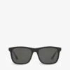 Gucci GC001659 Rectangle-frame Acetate Sunglasses 1 Gucci GC001659 Rectangle-frame Acetate Sunglasses -Glam Pouch Store R03917518 BLACK M