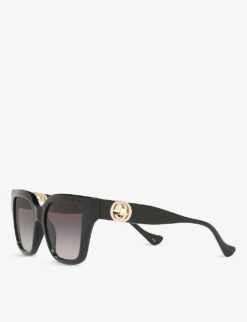 Gucci GG1023S Square-framed Acetate Sunglasses -Glam Pouch Store R03917526 BLACK ALT02