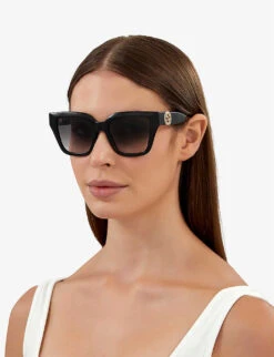 Gucci GG1023S Square-framed Acetate Sunglasses -Glam Pouch Store R03917526 BLACK ALT04