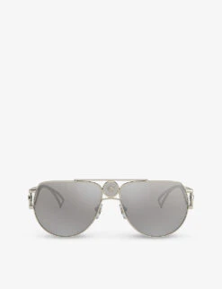 Versace VE2225 Pilot-frame Metal Sunglasses