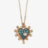 Selda Heart 14ct Rose Gold, 0.07ct Brilliant-cut Diamond And 0.02ct Brilliant-cut White Diamond Pendant Necklace