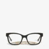 Gucci GG1025O Square-frame Acetate Glasses -Glam Pouch Store R03922545 BLACK M