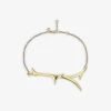 Rose Thorn Yellow Gold-plated Vermeil Sterling-silver Bracelet 1 Rose Thorn Yellow Gold-plated Vermeil Sterling-silver Bracelet -Glam Pouch Store R03922662 YELLOWGOLDVERMEIL M