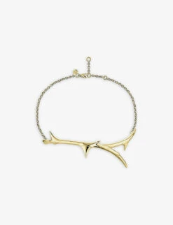 Rose Thorn Yellow Gold-plated Vermeil Sterling-silver Bracelet