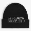 AllSaints State Contrast Logo Knitted Beanie Hat 2 AllSaints State Contrast Logo Knitted Beanie Hat -Glam Pouch Store R03923573 BLACK M