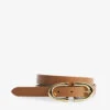 Reiss Bailey Leather Waist Belt -Glam Pouch Store R03925546 TAN M