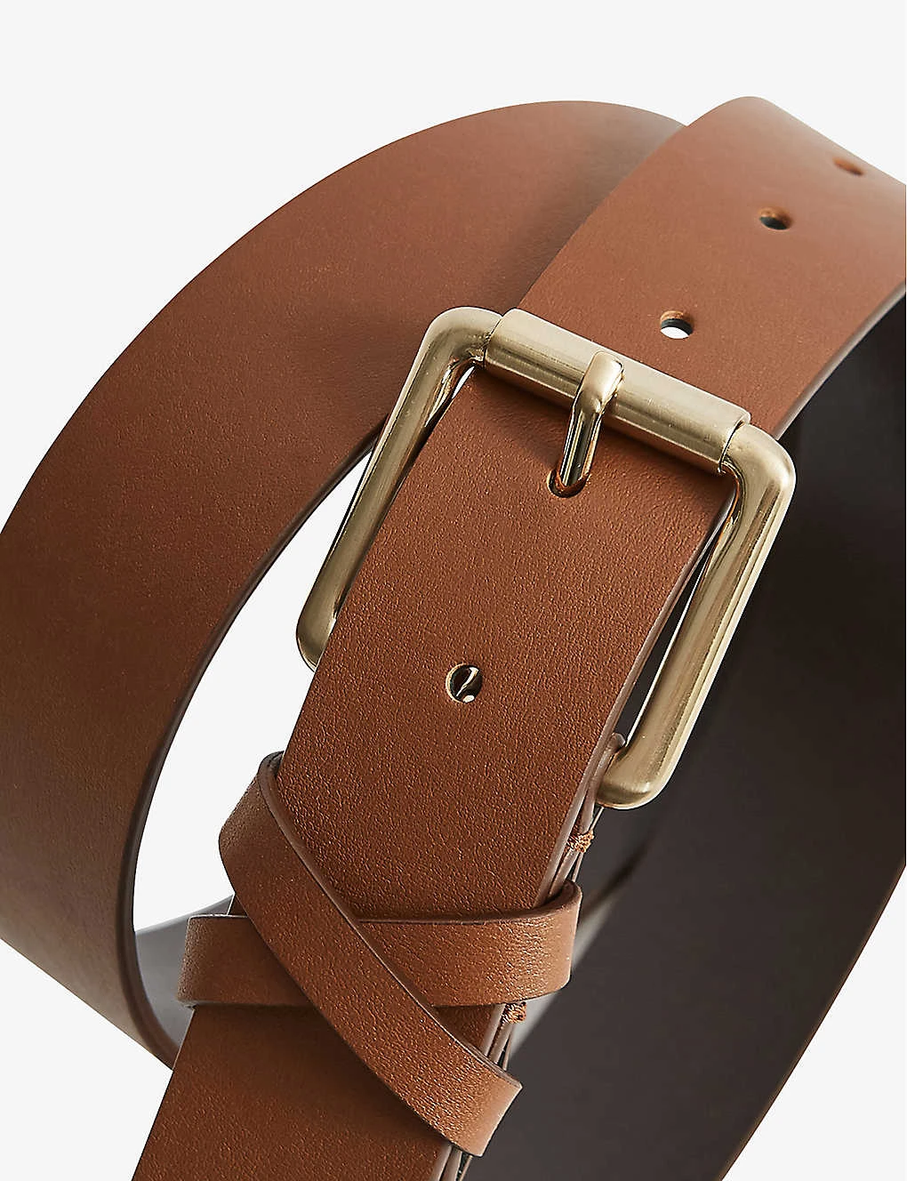 Reiss Annexe Cross-detailing Leather Belt 4 Reiss Annexe Cross-detailing Leather Belt - Image 2