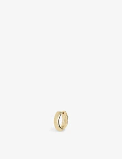 Maria Black Axton Chunky Textured 22ct Gold-plated 925 Sterling-silver Huggie Hoop Earring