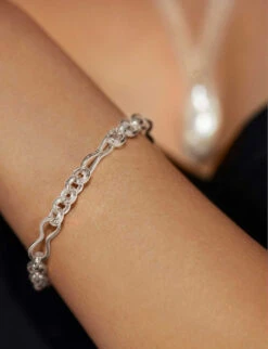 Heritage Link Recycled Sterling Silver Bracelet -Glam Pouch Store R03945479 SILVER ALT02