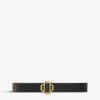 Maje Clover-buckle Leather Belt 1 Maje Clover-buckle Leather Belt -Glam Pouch Store R03947616 NOIRGRIS M