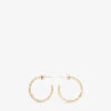 Maje Crystal-embellished Brass Hoop Earrings 2 Maje Crystal-embellished Brass Hoop Earrings -Glam Pouch Store R03947658 OR M