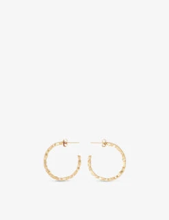 Maje Crystal-embellished Brass Hoop Earrings